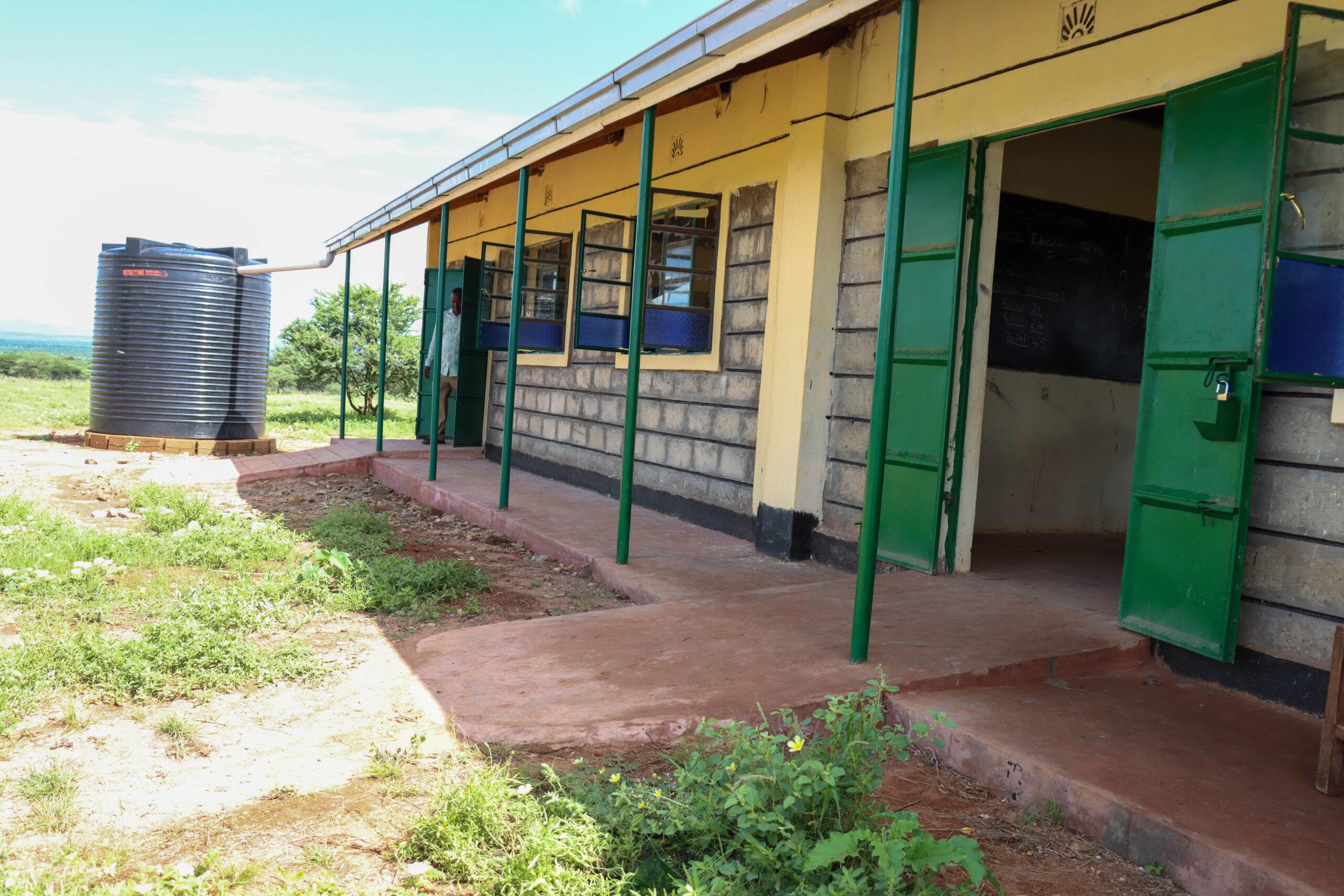 Children attentively studying in a rural Kenya classroom